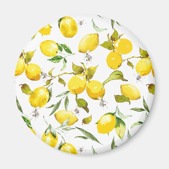 Aimant Citrons aquarelle 5 (Devant)