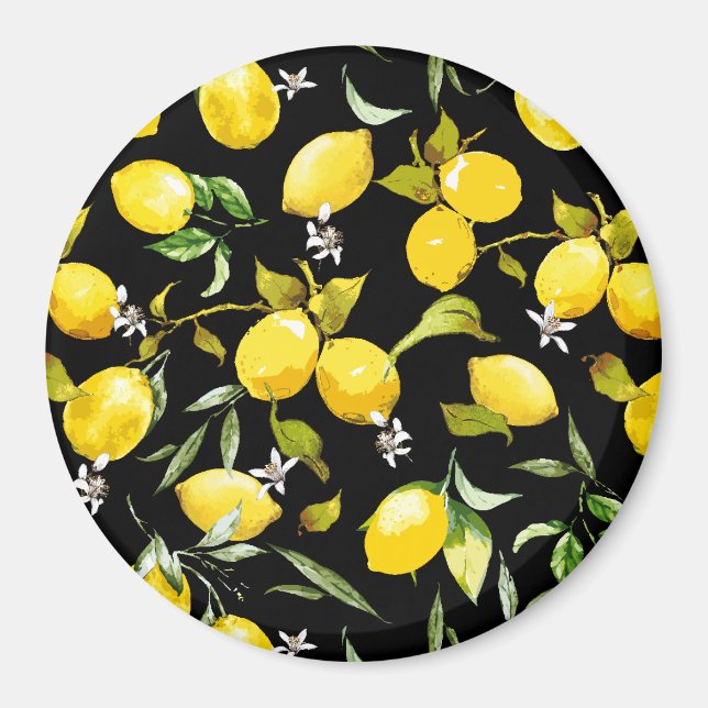 Aimant Citrons aquarelle 7 (Devant)