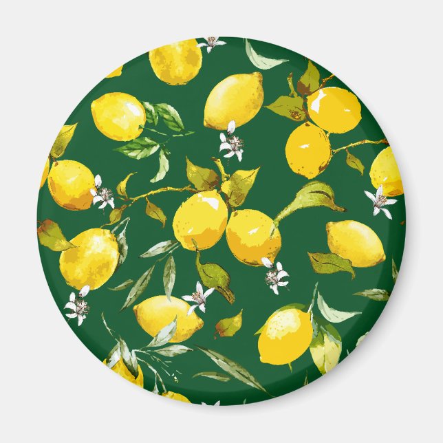 Aimant Citrons aquarelle 9 (Devant)