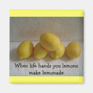 Aimant Citrons avec la mention 'La vie'