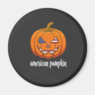 Aimant Citrouille Américaine Patriotique Halloween Jack O