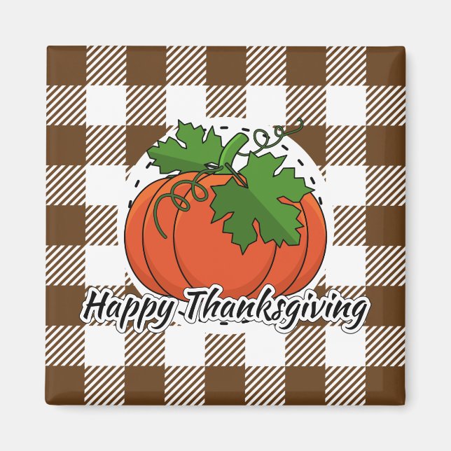 AIMANT CITROUILLE BROWN - BON THANKSGIVING (Devant)