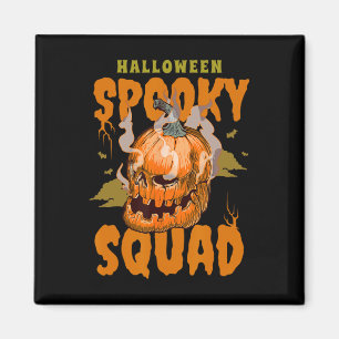Aimant Citrouille Crâne Halloween Éffrayant Squad Graphis