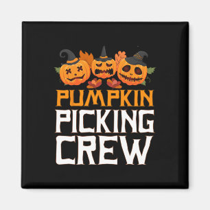 Aimant Citrouille de cueillette Crew Halloween Famille Co
