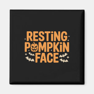 Aimant Citrouille de repos Face Bold T Halloween Tee