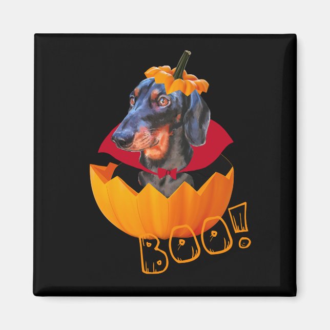 Aimant Citrouille de saucisse d'Halloween (Devant)