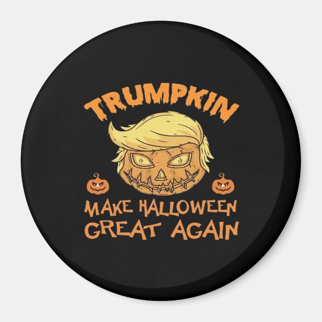 Aimant Citrouille de Trumpkin Halloween (Devant)