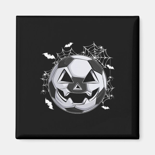 Aimant Citrouille de visage de Jack O Lantern de football (Devant)