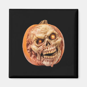 Aimant Citrouille d'horreur inspiré par Zombie drôle Hall