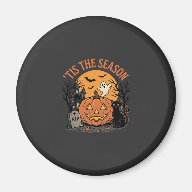 Aimant Citrouille drôle Halloween Pun Design2 (2)_1 (Devant)