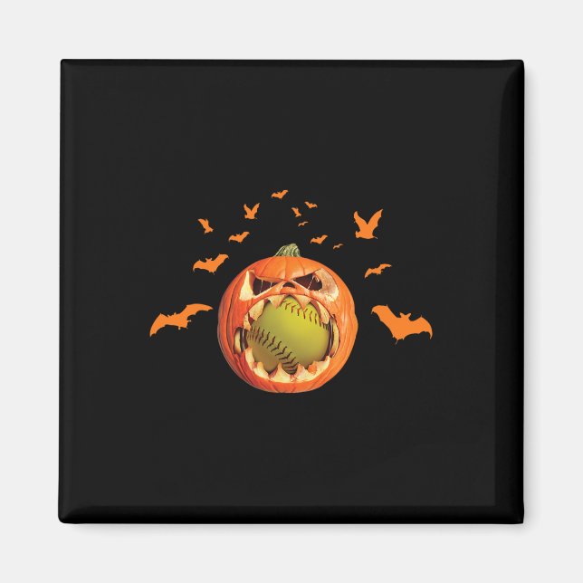 Aimant Citrouille effrayante douce Jack O'lantern Hallowe (Devant)