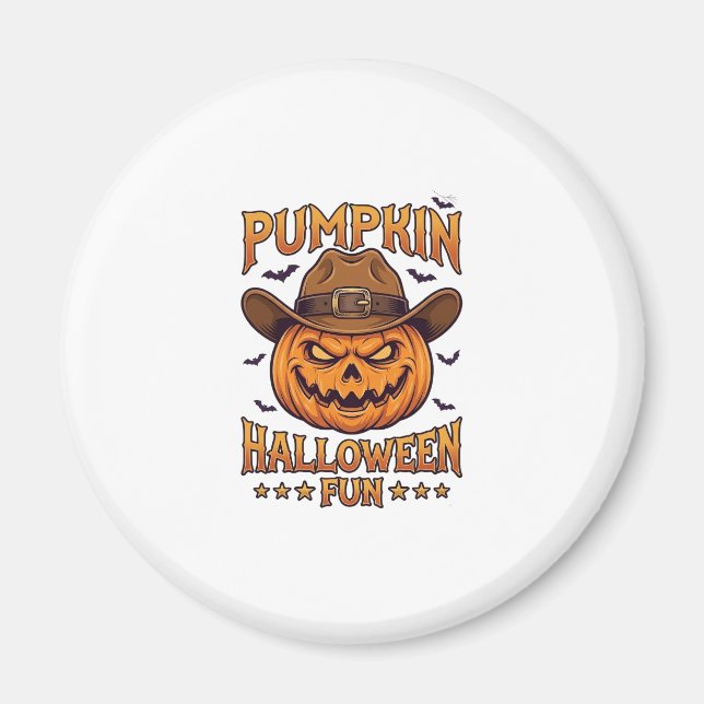 Aimant Citrouille Halloween Amusement Jack Lanterne Chape (Devant)