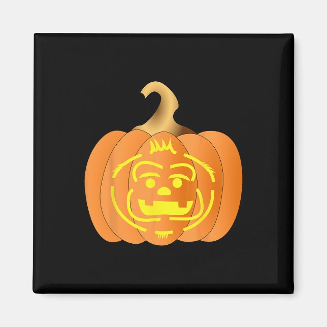 Aimant Citrouille Jack-o'-lantern Halloween Hommes Femmes (Devant)