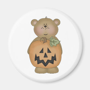 Aimant Citrouille Jack O'lantern en ours en peluche