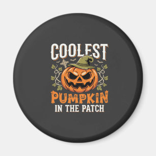 Aimant Citrouille la plus cool du patch design Halloween