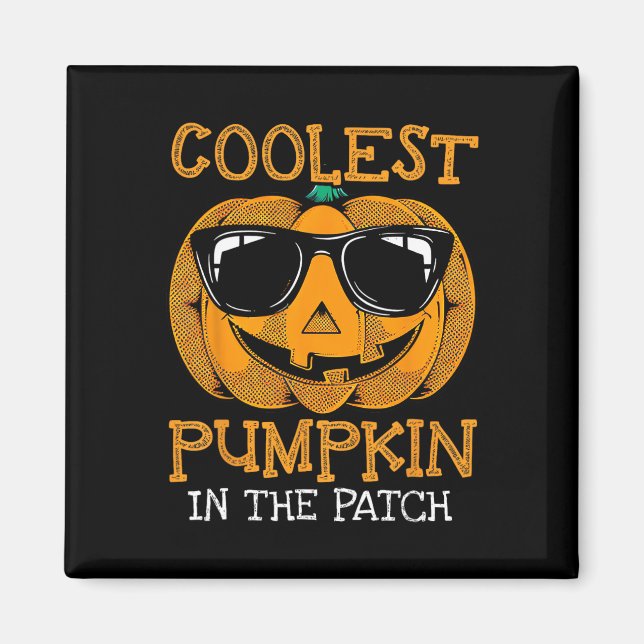 Aimant Citrouille Le Plus Coolest Dans Le Patch Toddler G (Devant)