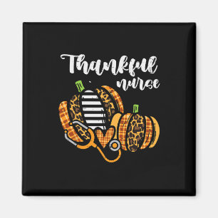 Aimant Citrouille Merci Infirmière Thanksgiving Scrub Top
