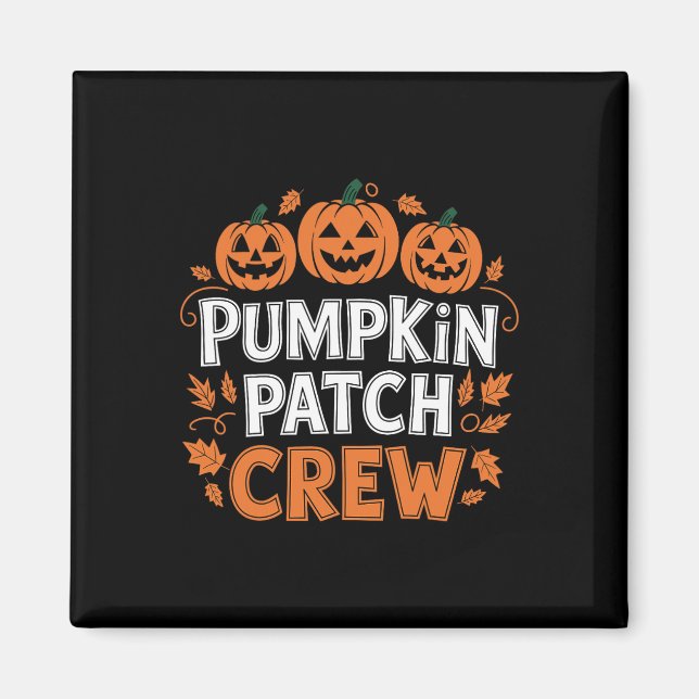 Aimant Citrouille Patch Crew Funny Citrouille Patch Squad (Devant)