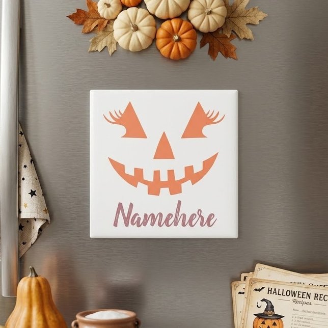 Aimant Citrouille personnalisée Jack O Lantern Halloween  (Créateur téléchargé)