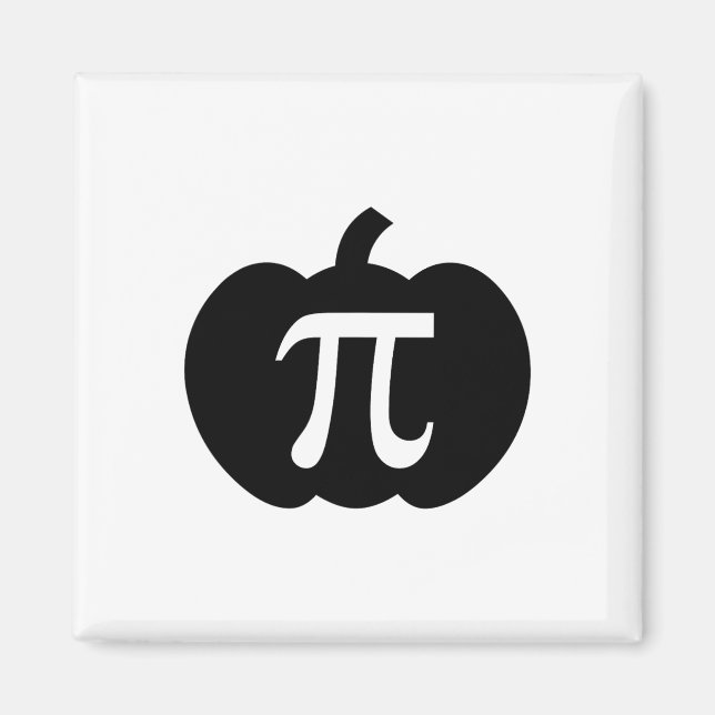 Aimant Citrouille Pi Pie Math Enseignant Halloween Drôle  (Devant)