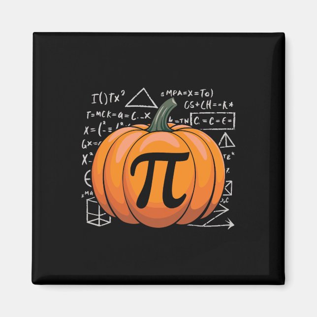 Aimant Citrouille Pie Math Drôle Thanksgiving Pi Day Math (Devant)
