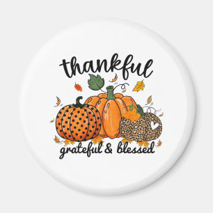 Aimant Citrouille Reconnaissante Grateful Et Bénie 