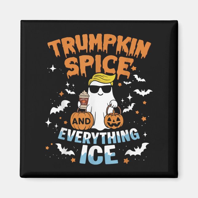 Aimant Citrouille Sce Et Tout Glace Tomber Automne Halow (Devant)