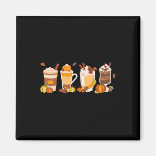 Aimant Citrouille Spice Coffee Latte Automne Saison Autom