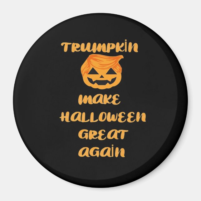 Aimant Citrouille Trumpkin Halloween Design - Funny Autom (Devant)