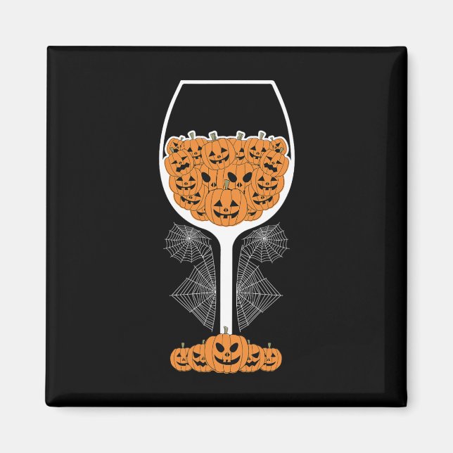 Aimant Citrouille Vin Gl Spider Web Costume facile Hallow (Devant)