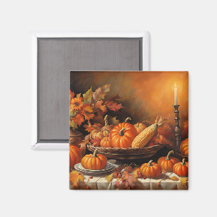Aimant Citrouilles d'automne colorés