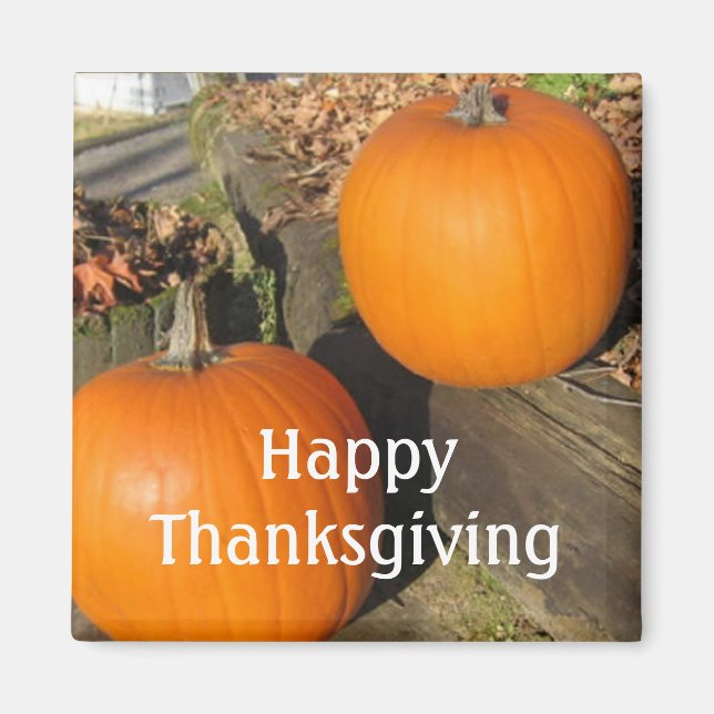 Aimant Citrouilles du pays de Thanksgiving (Devant)