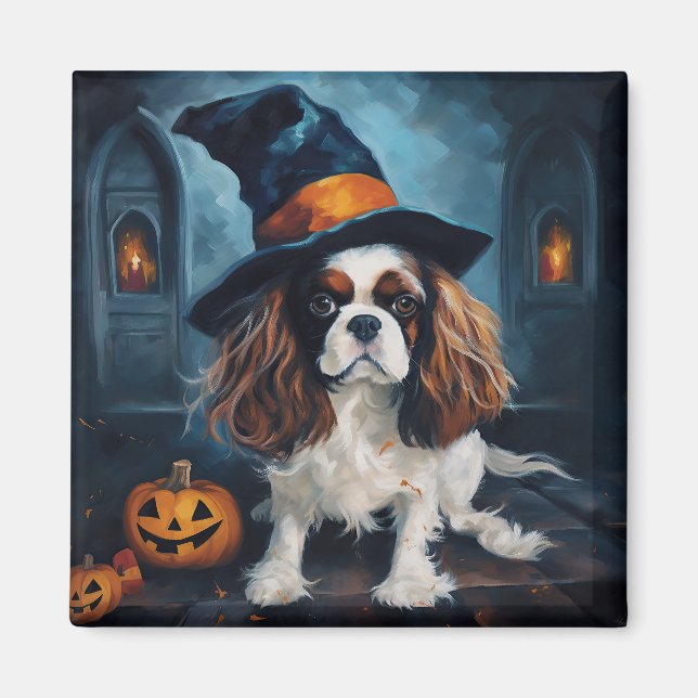 Aimant Citrouilles Halloween Cavalier King effrayantes  (Devant)