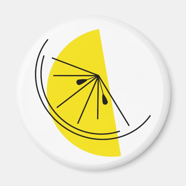 Aimant Citrus Lemon rond (Devant)