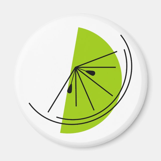 Aimant Citrus Lime rond (Devant)