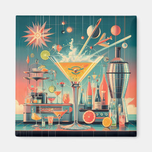 Aimant Citrus Martini Bar Futuriste Atomique du milieu du