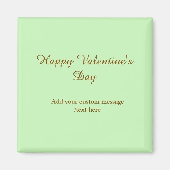 Aimant Citrus vert marron joyeuse Saint-Valentin simple  (Devant)