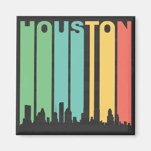 Aimant Cityscape de Houston vintage