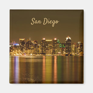 Aimant Cityscape Skyline Nuit Californie San Diego