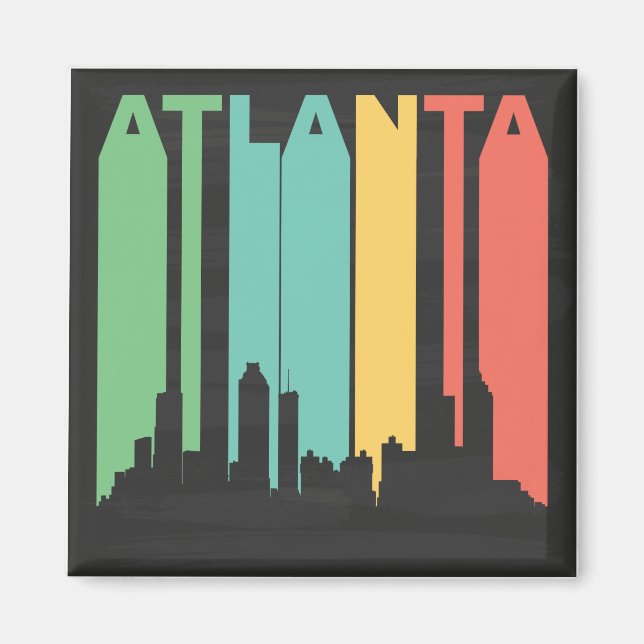Aimant Cityscape vintage Atlanta (Devant)