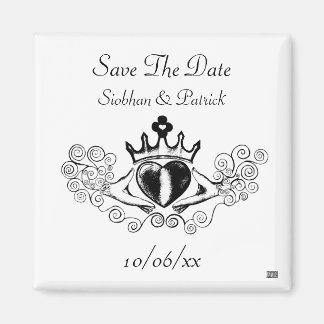 Aimant Claddagh (Noir) (Enregistrer la date)