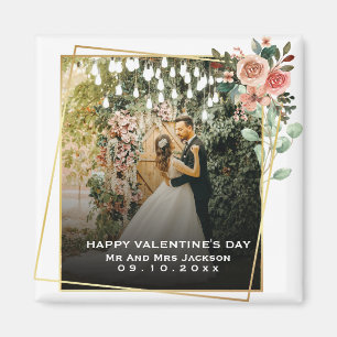 Aimant Clair Élégant Couple Photo Simple Love Citation Te