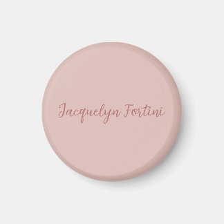 Aimant Clair Elegant Rose Gold Calligraphie Nom du script