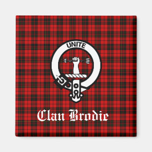 Aimant Clan Brodie Crest Badge et Tartan