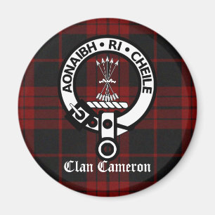 Aimant Clan Cameron Crest & Tartan