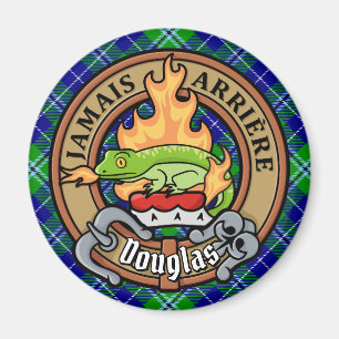 Aimant Clan Douglas Crest sur Tartan
