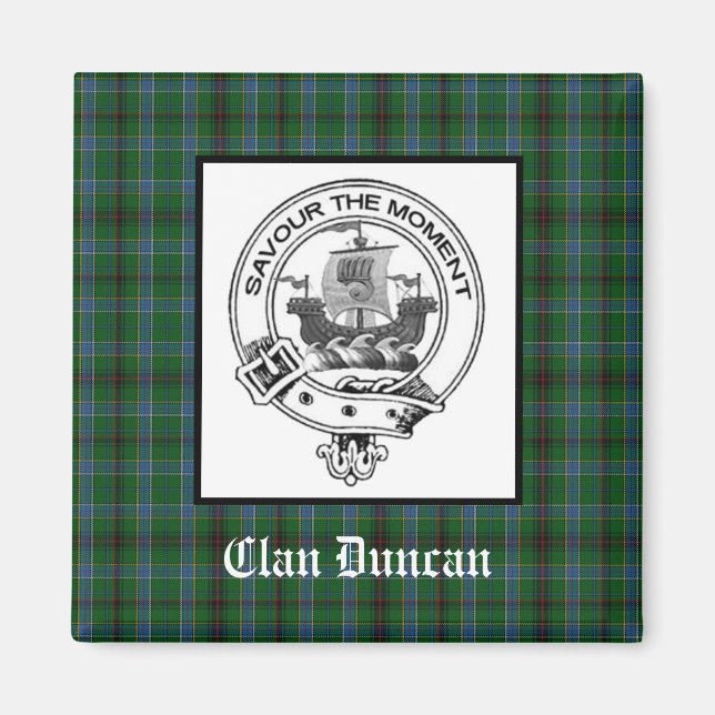 Aimant Clan Duncan Crest Badge & Tartan (Devant)