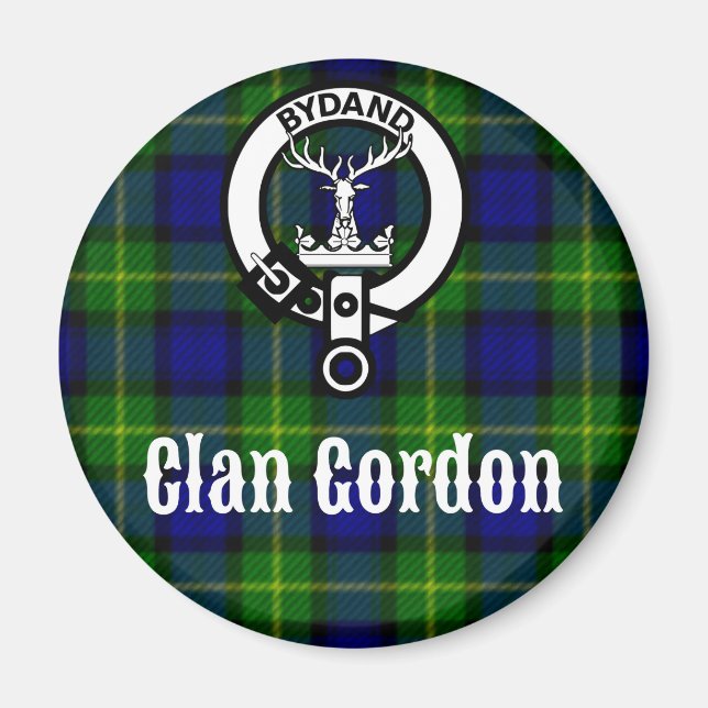 Aimant Clan Gordon Tartan Crête (Devant)