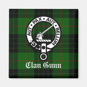Aimant Clan Gunn Crest Badge et Tartan