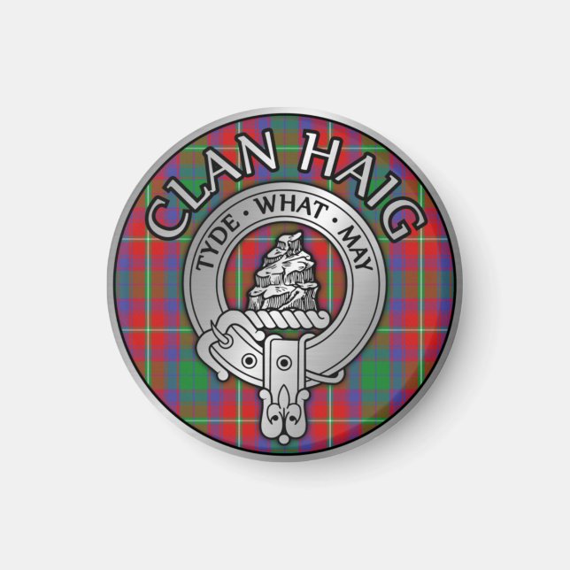 Aimant Clan Haig Crest & Tartan (Devant)